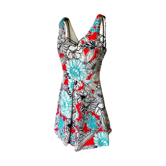 SOPRANO, WOMENS COLORFUL, FLORAL DRESS. SLEEVELESS CASUAL PULLOVER. SIZE M - Picture 3 of 7